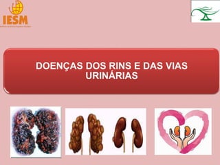 DOENÇAS DOS RINS E DAS VIAS
URINÁRIAS
 