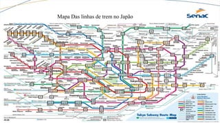 Mapa Das linhas de trem no Japão
 