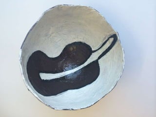 Taças em papel maché - trabalho d´aprés - 8º A