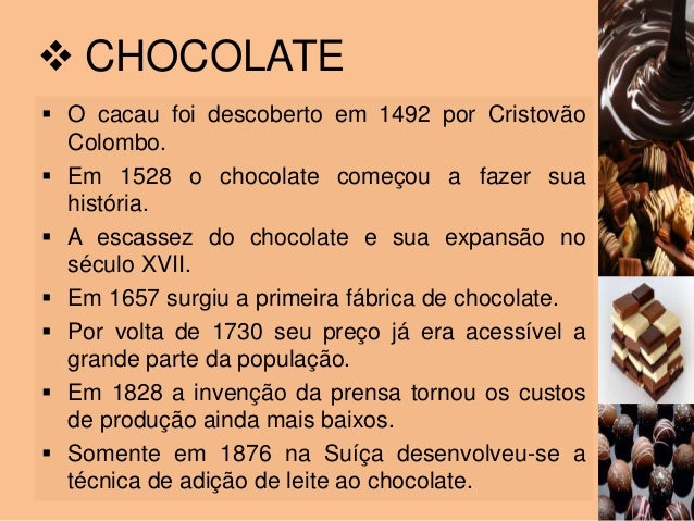 chocolate historia