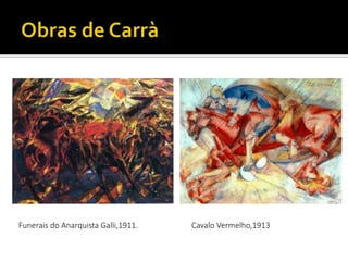 Funerais do Anarquista Galli,1911. Cavalo Vermelho,1913
 