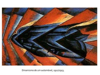 Dinamismo de um automóvel, 1912/1913.
 