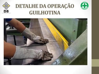 DETALHE DA OPERAÇÃO
GUILHOTINA
 