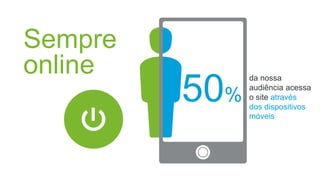 Tempo
restrito
Os compradores têm
pouco tempo disponível
 