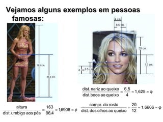 Vejamos alguns exemplos em pessoas famosas: 