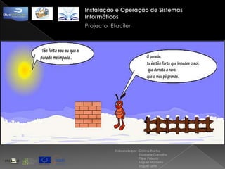 Instalação e Operação de Sistemas InformáticosProjecto  EfacilerElaborado por: Cristina Rocha                            Elisabete Carvalho                            Filipe Peixoto                            Miguel Monteiro                            Miguel Leite