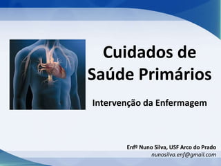 Cuidados de Saúde Primários Intervenção da Enfermagem Enfº Nuno Silva, USF Arco do Prado nunosilva.enf@gmail.com 