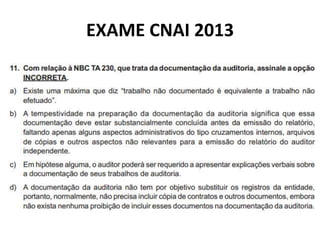 EXAME CNAI 2013
 