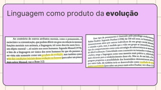 Linguagem como produto da evolução
 