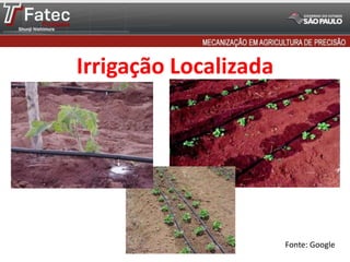 Fonte: Google
Irrigação Localizada
 