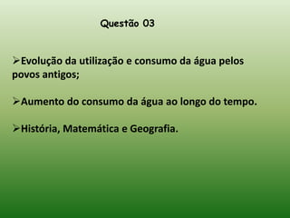 Tipos de poluição da água;