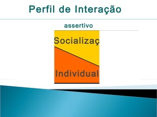 Perfil de Interação
assertivo

Socialização
Individualidade

 
