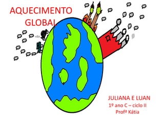 AQUECIMENTO
  GLOBAL




              JULIANA E LUAN
              1º ano C – ciclo II
                 Profª Kátia
 