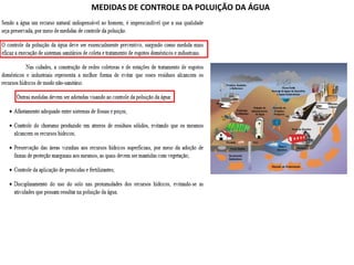 MEDIDAS DE CONTROLE DA POLUIÇÃO DA ÁGUA
 