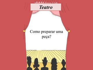 A Ludicidade como Estratégia 
Teatro 
Como preparar uma 
peça? 
 