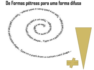 De Formas pétreas para uma forma difusa
 