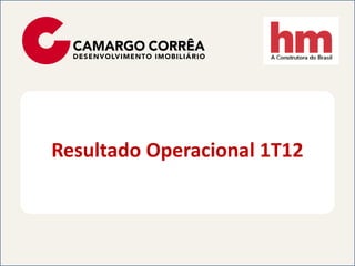 Resultado Operacional 1T12
 