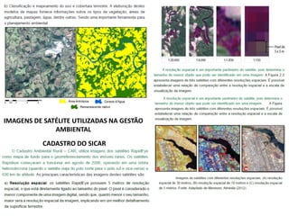 IMAGENS DE SATÉLITE UTILIZADAS NA GESTÃO
AMBIENTAL
CADASTRO DO SICAR
 