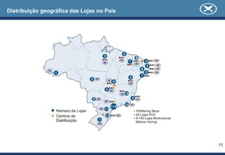 Distribuição geográfica das Lojas no País




                                            10
 