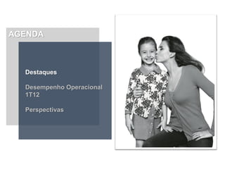 AGENDA



  Destaques

  Desempenho Operacional
  1T12

  Perspectivas
 