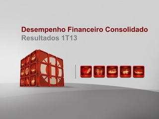 Desempenho Financeiro Consolidado
Resultados 1T13
 