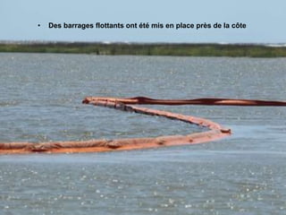 Un bateau récupère le pétrole qui s'est échappé de la plateforme 