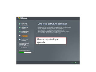 Mesma coisa terá que
aguardar
 