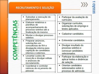 RECRUTAMENTO E SELEÇÃO
 