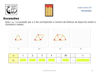 Aula número 79
                         Sucessões




24 de Abril de 2012                13
 