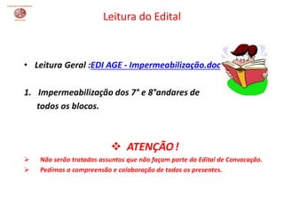 Leitura do Edital
 