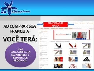 5 indicações
AO COMPRAR SUA
FRANQUIA
VOCÊ TERÁ:
AQUI VAI A SUA
MARCA
UMA
LOJA COMPLETA
NA INTERNET E
REPLETA DE
PRODUTOS.
 