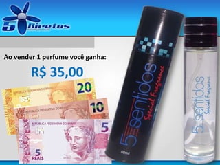 Ao vender 1 perfume você ganha:
R$ 35,00
 