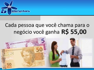 Cada pessoa que você chama para o
negócio você ganha . ..R$ 55,00
 