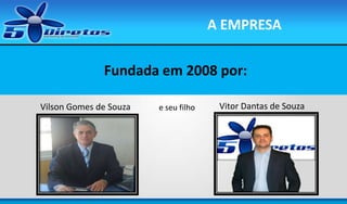 A EMPRESA
Fundada em 2008 por:
Vilson Gomes de Souza

e seu filho

Vitor Dantas de Souza

 