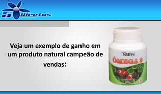 Veja um exemplo de ganho em
um produto natural campeão de
vendas:

 