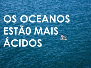 OS OCEANOS
ESTÃ0 MAIS
ÁCIDOS
 