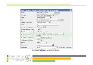 Item de partição para um servidor Linux
 