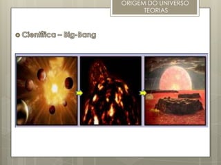 ORIGEM DO UNIVERSO
      TEORIAS
 