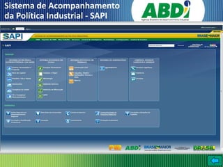 Sistema de Acompanhamento
da Política Industrial - SAPI
 