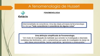 A fenomenologia de Husserl
 