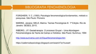 BIBLIOGRAFIA FENOMENOLOGIA
 