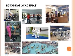 11
FOTOS DAS ACADEMIAS
 