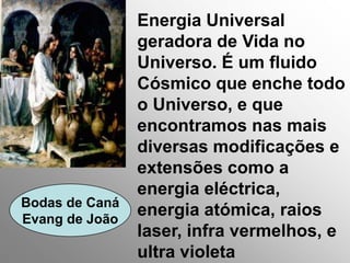 Energia Universal geradora de Vida no Universo. É um fluido Cósmico que enche todo o Universo, e que encontramos nas mais diversas modificações e extensões como a energia eléctrica, energia atómica, raios laser, infra vermelhos, e ultra violetaBodas de CanáEvang de João