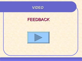 VIDEO


                              FEEDBACK




CEAP RH – GESTÃO DE PESSOAS                   -   LEDY
                                 AYRES JARA
 