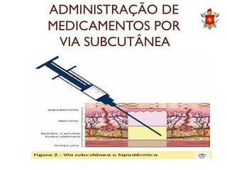 ADMINISTRAÇÃO DE
MEDICAMENTOS POR
VIA SUBCUTÂNEA
 