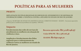 REORDENAMENTO INSTITUCIONAL E PROGRAMÁTICOIntegração do Cheque Cidadão ao Programa Bolsa FamíliaReordenamento dos serviços prestados pela FIA e Fundação Leão XIII	Resultados Alcançados:Correção da superposição de programas;