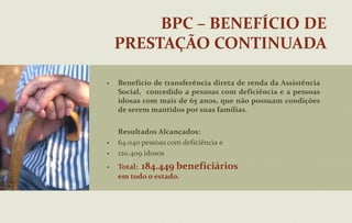 212 CRAS co-financiados pelo Estado;