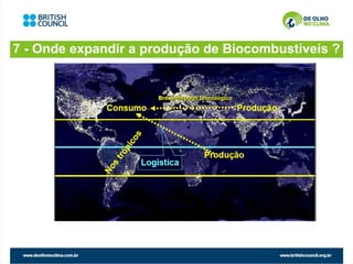 7 - Onde expandir a produção de Biocombustíveis ?
 