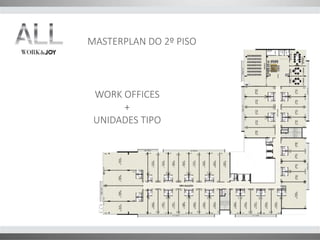 MASTERPLAN DO 2º PISO 
WORK OFFICES 
+ 
UNIDADES TIPO 
 