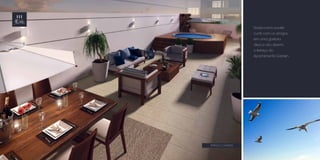Nada como poder
curtir com os amigos,
em uma gostosa
área a céu aberto:
o terraço do
Apartamento Garden.
TERRAÇO GARDEN
 